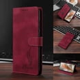 thumbnail image 2 of Case for iPhone 13 Pro Max, Girls Women PU Leather Wallet Case Kickstand Wrist Strap Embossed Credit Card Slots Full Body Protection Magnetic Clasp Folio Flip Case for iPhone 13 Pro Max, Winered, 2 of 7
