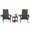 Black, variant on ZEKOO Adirondack Chairs with Table Plastic Outdoor Chair Black