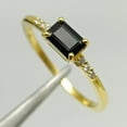 thumbnail image 3 of Emerald Cut Black Diamond Ring | Princess Cut Diamond Ring | Multi Diamond Engagement Ring | Solid Gold Ring | Minimalist Ring | Unique Ring, 3 of 3