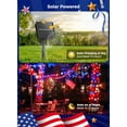 thumbnail image 4 of Minetom Red White Blue Lights, 2Pack Total 200 LED 80FT 4th of July Patriotic Lights 8 Modes, Waterproof Solar String Lights Outdoor,Solar String Lights for Outside Independence Day Memorial Day Decor, 4 of 10