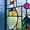 Vibrant Tree of Life, See Through, variant on Original Hand Drawn Faux Stained Glass Window Film, Double-Sided Privacy Static Film, Boho Geometry Patterns Inspired by Martin House Peep Proof 11.02"X55.12"