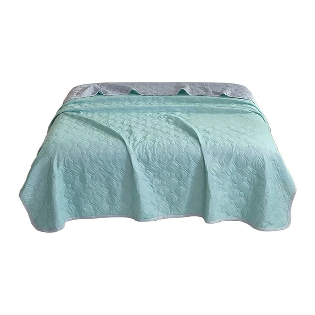 Summer Blanket 100x150cm Summer Cool Feeling Silk Conditioning Quilt Blanket Summer Quilt Solid Color Conditioning Quilt Thin Quilt Cool Feeling Machine Washable Rest Cooling Blanket Green