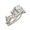 White, variant on Women Ring Flowers Design All Match Accessories Fashion Sweet Rhinestone Wedding Ring for Party