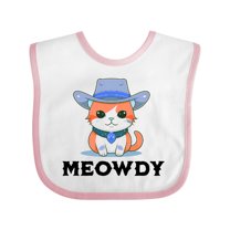 Inktastic Cowboy Cat Meowdy Boys or Girls Baby Bib