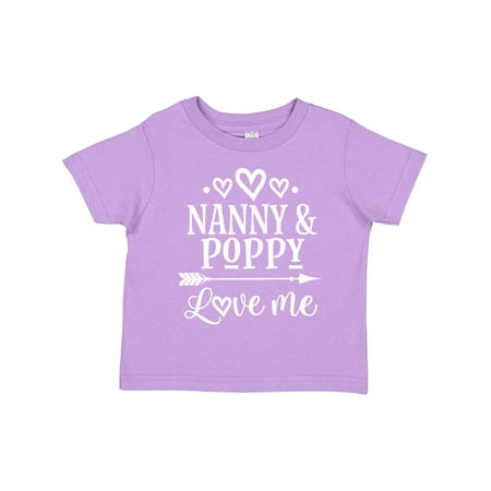 

Inktastic Nanny and Poppy Love Me Granddaughter Gift Toddler Boy or Toddler Girl T-Shirt