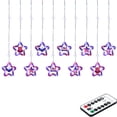 thumbnail image 6 of 4th of July Decorations,120 LEDs 10 Modes Red White and Blue Curtain Lights with Remote USB Powered Patriotic Decorations for Independence Day Memorial Day Fourth of July, 6 of 6