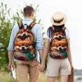 thumbnail image 4 of Easygdp Colorful Leaf Chihuahua Mochila de Lona Resistente para Laptop, Compatible con Laptops de 15 a 17 pulgadas, Ideal para Escuela, Trabajo y Viajes-Medium, 4 of 5