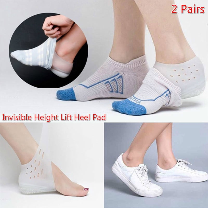 Invisible Height Lift Heel Pad Sock Liners Increase Insole Pain Relieve Pads US