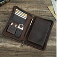 thumbnail image 2 of Genuine Leather Passport Cigar case Travel Bag Cigars Humidor 5 Tube Holder Box #, 2 of 10