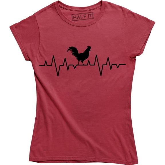 HeartBeats Chicken Rooster Lovers Funny Pulse Beating Women's T-Shirt