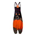 thumbnail image 4 of Women's Casual Bohemian Halloween Print Loose Large Size Casual Sleeveless Strappy Jumpsuit, 4 of 4