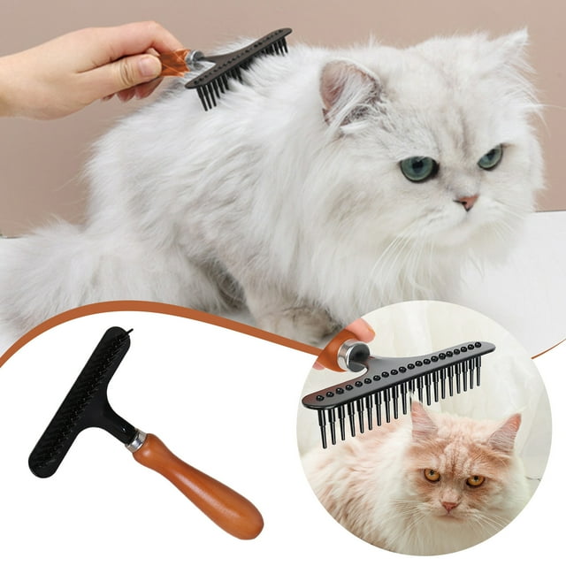 Bathing Brushes – Dematting Comb for Grooming Tool Rake Brush for Coat Care Easy Deshedding and Detangling