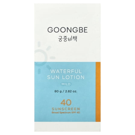 Goongbe Waterful Sun Lotion Sunscreen, Mild, SPF 40, 2.82 oz (80 g)
