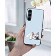 thumbnail image 5 of WIRESTER Shockproof Soft Rubber Cover Case for Samsung Galaxy S24 FE 6.7", French Bulldog Dog Lying Down Looking Up On Pale Aqua Background, 5 of 5