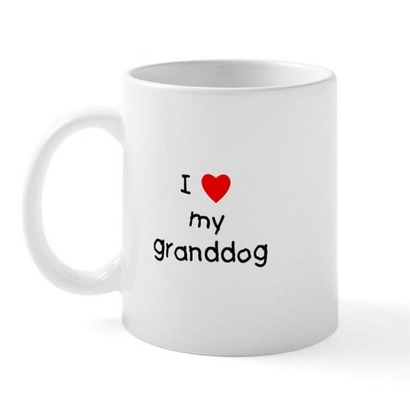 CafePress - I Love My Granddog Mug - 11 oz Ceramic Mug - Novelty Coffee Tea Cup