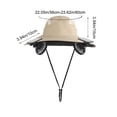 thumbnail image 4 of FEOLGEHLY Solar Fan Hat, UV Protection Sun Hat with Cooling Fan, Solar & USB Charging Breathable Fisherman Hat Wide Brim Neck Flap Waterproof for Fishing Hiking Gardening Outdoor, Khaki, 4 of 6
