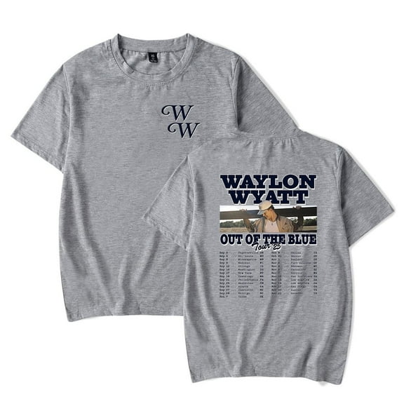 Waylon Wyatt T-shirt Out Of The Blue Tour 2025 New Printed Logo Fashion Unisex Short-sleeved T-shirt