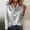 *Silver, variant on Satin V Neck Long Sleeve Cowl Neck Blouse for Women,Ruched Stretch Trendy Blouse Shirt Top Silver,Womens Plus M