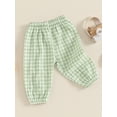 thumbnail image 3 of Suealasg Baby Boys Girls Harem Pants 6M 1T 2T 3T Toddler Boy Girl Elastic Waist Checkered Sweatpants Lounge Pants, 3 of 7