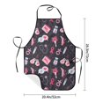 thumbnail image 4 of Naloa 1Pack Adjustable Bib Apron Waterdrop Resistant Cooking Kitchen Aprons for Women Men Chef, Breast Cancer Awareness1 Print, 4 of 5