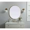 thumbnail image 2 of Elegant Decor Metal Frame Oval Mirror 30x36 Inch in Brass, 2 of 3