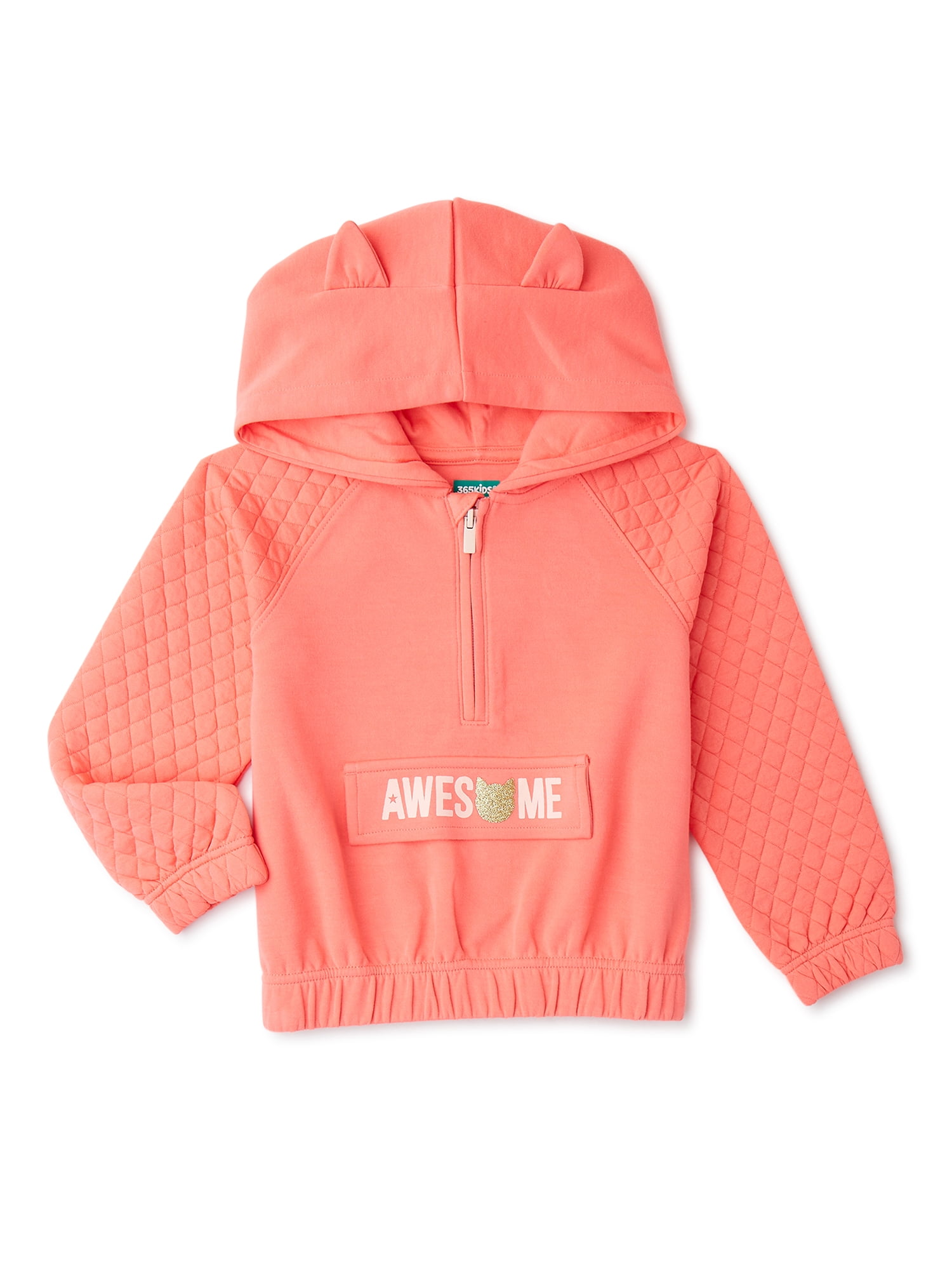 365 Kids from Garanimals Girls Quilted Cat Hoodie, Sizes 410