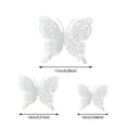 thumbnail image 3 of 9-Pack Gold Powder Butterfly Christmas Ornaments - Festive Tree & Wedding Decorations, Sparkling Butterfly Photography Props for Holiday Displays, 3 of 6
