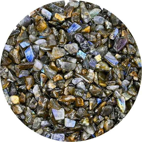 Labradorite Crystal Chips - Healing Crystals Tumbled Chips Gemstone Beads (1000  Carat)