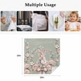 thumbnail image 5 of Easter Bunny Cloth Napkins, Cute Rabbit Rose Floral Country Leaves Plants Green Washable and Reusable Dinner Napkins Set of 2, Table Napkin for Kitchen Party Birthday Wedding Hotel 20"x20", 5 of 9