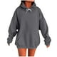 thumbnail image 3 of Sudaderas con capucha cómodas,Sudadera informal con capucha para mujer, color liso, cuello redondo, manga larga, corte holgado, mezcla de poliéster, ropa de calle cómoda para uso diario, sopatenor, 3 of 8