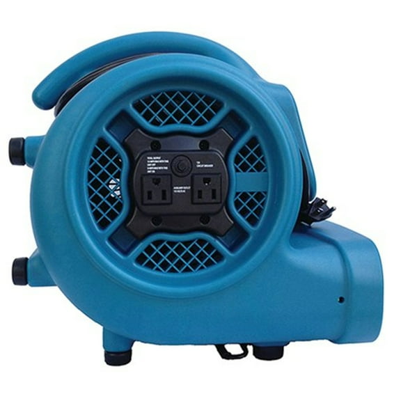 XPOWER X-400A 1/4 HP 1600 CFM 3 Speed Air Mover, Carpet Dryer, Floor Fan, Blower with Built-in Power Outlets