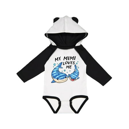 

Inktastic My Mimi Loves Me- whale shark Gift Baby Boy or Baby Girl Long Sleeve Bodysuit