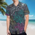 thumbnail image 5 of High Quality Hawaiian Shirts for Men Short Sleeve Aloha Beach Shirt Floral Summer Casual Button Down Shirts Blouses FQIQF4, 5 of 7