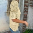 thumbnail image 7 of Kaemgyyd Cardigan Sweaters for Women Lightweight Half Sleeve Crochet Knit Knit Cardigan Loose Fashion Summer Cover up with Button, 7 of 7
