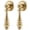 Brushed Gold, variant on HDJNal Vintage Drop Cabinet Pulls Polished Nickel Drawer Handles Zinc Alloy Decorative Pendant Dresser Knobs for Kitchen Cabinets Cupboard Wardrobe Nightstand Furniture Hardware (2 Pack)