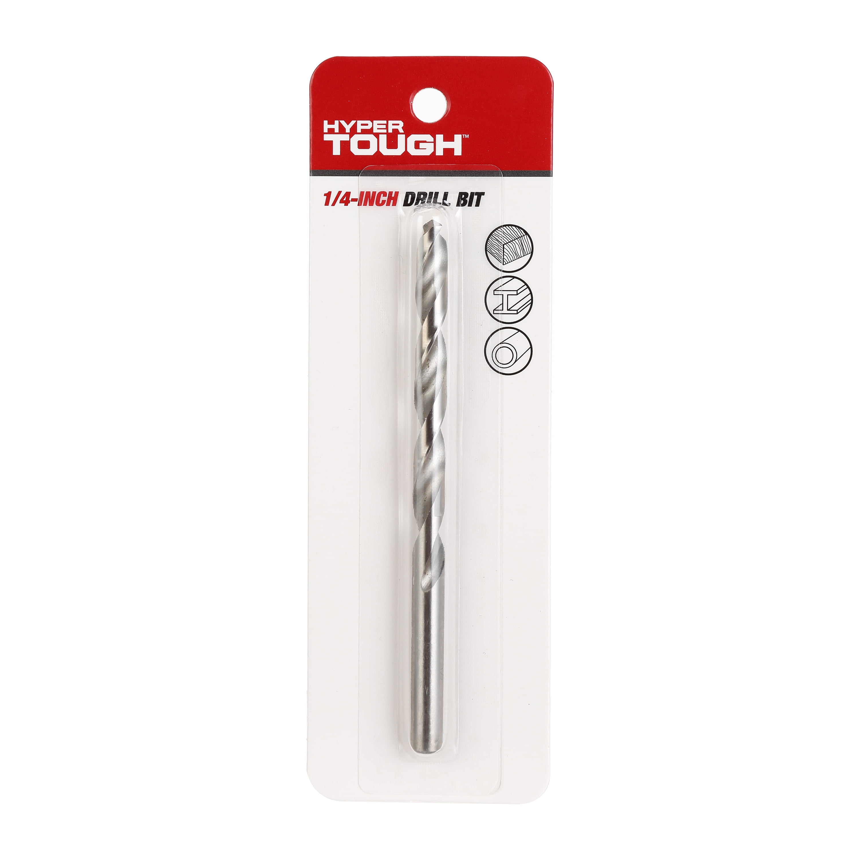 (1 pack) Hyper Tough 1 Piece 1/4 inch Hss Roll Forged Drill Bit, Hss Material, AU00050K