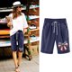 thumbnail image 2 of Pantalones Elásticos de la Cintura para las Mujeres Impresos Medias Pantalones Cortos, Bolsillos Casuales Poliéster para Toda la Temporada, 2 of 3