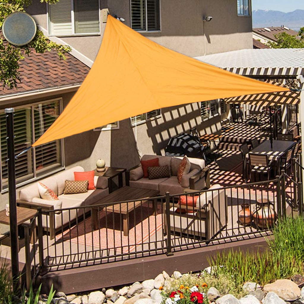 Outdoor Garden Patio Sun Shade Sail Awnings Canopy UV Block Banana Parasol Cover 