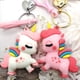 thumbnail image 2 of Llavero creativo de unicornio arcoíris con pegamento suave para niñas, llavero Kawaii de dibujos animados, bolsa de coche, joyería, regalo, accesorios de joyería, 2 of 5