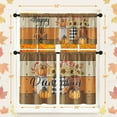 thumbnail image 5 of Happy Fall Yall Kitchen Window Curtains and Valances Set 36 Inch, Pumpkins Rustic Farmhouse Short Tier Curtain for Cafe Living Room Bathroom, Autumn 3 Pieces Set Kitchen Decor, 5 of 6