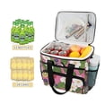 thumbnail image 2 of FORMRS Insulated Cooler Bag 24 Cans Capacity Soft Leakproof Lunch Box with Side Pockets, White Flowers, 2 of 7