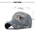 thumbnail image 3 of Gorra de béisbol para hombre con bordado vintage de tiburones, gorra de mezclilla lavada para mujer, sombrero de algodón para el sol, tamaño ajustable, 3 of 5
