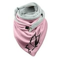 thumbnail image 1 of Women Butterfly Print Cotton Winter Warm Button Up Scarf, 1 of 3