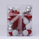thumbnail image 3 of Bola de Navidad al por mayor de fábrica fijada para decoración de árbol de Navidad/chucherías de color rojo, 3 of 3