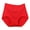 Red, variant on rygai Women Underpants Solid Color Elastic High Waist Sweat Absorption Moisture Wicking Anti-septic Anti-leak Plus Size Cotton Women Briefs for Daily Wear,Black,5XL