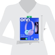 onn On-Ear Headphones with 3.5 mm Connector, Purple