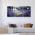 thumbnail image 2 of 3 Panel Denver Canvas Wall Art American Soccer Prints Sports Artwork Wall Decor Stadium Picture Canvas Art for Bedroom Living Room Broncos Stadium Paintings Posters Framed Ready to Hang (42"Wx20"H), 2 of 5