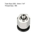 thumbnail image 3 of Straight Pneumatic Push to Quick Connect Fittings,M5 Male x 6mm Tube OD Silver Tone 2pcs, 3 of 3