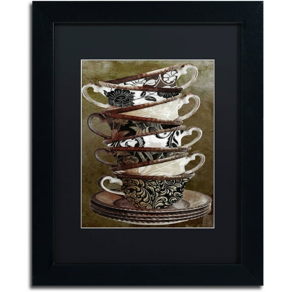 Trademark Fine Art "Afternoon Tea II" Canvas Art by Color Bakery Black Matte, Black Frame