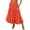 Orange, variant on Vedolay Maxi Skirt Women High Waist Pleated A-Line Knee Length Lace Pockets Skirt,Orange M